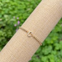 Copper 18K Gold Plated Casual Simple Style Classic Style Plating Inlay Letter Zircon Bracelets sku image 3