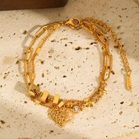 Casual Beach Starfish Heart Shape 304 Stainless Steel Zircon Bracelets In Bulk main image 4