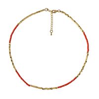 Casual Simple Style Geometric Artificial Crystal Copper Beaded 18K Gold Plated Women's Necklace main image 5