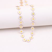 Arylic Copper IG Style Sweet Enamel Plating Flower Bracelets Anklet Necklace sku image 10