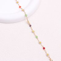 Arylic Copper IG Style Sweet Enamel Plating Flower Bracelets Anklet Necklace sku image 8