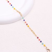 Arylic Copper IG Style Sweet Enamel Plating Flower Bracelets Anklet Necklace sku image 9