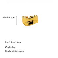 Kupfer Messing Vergoldet Lässig Einfacher Stil Inlay Carving Stern Zirkon Offener Ring sku image 4