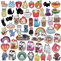 Casual Cute Cartoon Cup Cat Alloy Enamel Plating Unisex Brooches main image 6