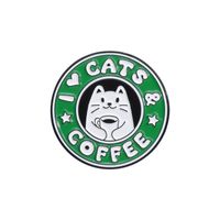 Casual Cute Cartoon Cup Cat Alloy Enamel Plating Unisex Brooches sku image 54