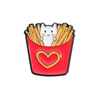 Casual Cute Cartoon Cup Cat Alloy Enamel Plating Unisex Brooches sku image 4