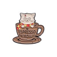Casual Cute Cartoon Cup Cat Alloy Enamel Plating Unisex Brooches sku image 40