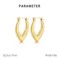 1 Paar Einfacher Stil Geometrisch Edelstahl 304 18 Karat Vergoldet Ohrringe main image 2