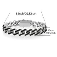 Casual Classic Style Solid Color 316 Stainless Steel  18K Gold Plated Unisex Bracelets main image 2