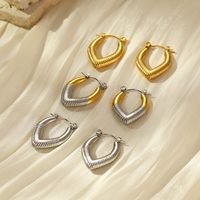 1 Pair Simple Style Geometric 304 Stainless Steel 18K Gold Plated Earrings main image 3