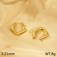 1 Pair Simple Style Geometric 304 Stainless Steel 18K Gold Plated Earrings sku image 4