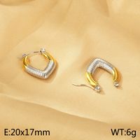 1 Pair Simple Style Geometric 304 Stainless Steel 18K Gold Plated Earrings sku image 7