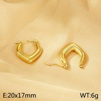1 Pair Simple Style Geometric 304 Stainless Steel 18K Gold Plated Earrings sku image 4