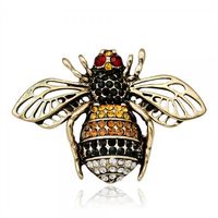 Cartoon Style Cute Animal Insect Bee Alloy Enamel Plating Inlay Rhinestones Unisex Brooches sku image 28