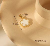 1 Piece 12.6*3.6mm Hole 2~2.9mm Copper 18K Gold Plated Five Petal Flower Pendant main image 2