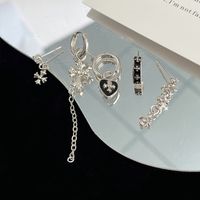1 Set Elegant Simple Style Star Heart Shape Alloy Zircon Drop Earrings main image 4