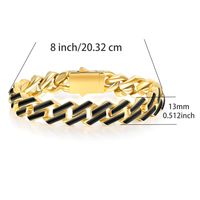 Casual Classic Style Solid Color 316 Stainless Steel  18K Gold Plated Unisex Bracelets sku image 6