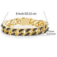 Casual Classic Style Solid Color 316 Stainless Steel  18K Gold Plated Unisex Bracelets sku image 1
