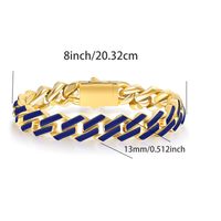Casual Classic Style Solid Color 316 Stainless Steel  18K Gold Plated Unisex Bracelets sku image 8