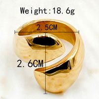 304 Stainless Steel 14K Gold Plated Casual Modern Style Commute Plating Solid Color Rings sku image 1