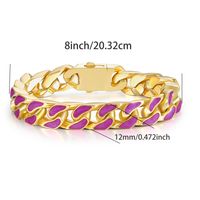 Casual Classic Style Solid Color 316 Stainless Steel  18K Gold Plated Unisex Bracelets sku image 3