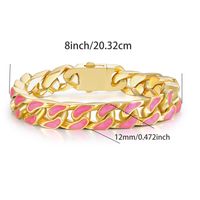 Casual Classic Style Solid Color 316 Stainless Steel  18K Gold Plated Unisex Bracelets sku image 4
