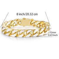 Casual Classic Style Solid Color 316 Stainless Steel  18K Gold Plated Unisex Bracelets sku image 5