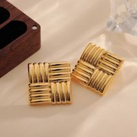 1 Pair Casual Elegant Tropical Solid Color Plating Copper 18K Gold Plated Ear Studs sku image 3
