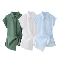 Women's Blouse Short Sleeve Blouses Streetwear Solid Color main image 1