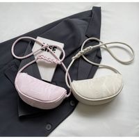 Women's Medium Pu Leather Solid Color Punk Streetwear Dumpling Shape Zipper Handbag main image 6