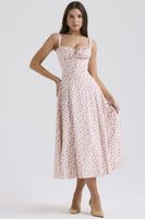 Women'S A-Line Skirt Streetwear Collarless Printing Sleeveless Solid Color Midi Dress Street main image 4