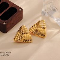 1 Pair Casual Elegant Tropical Solid Color Plating Copper 18K Gold Plated Ear Studs main image 2