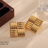 1 Pair Casual Elegant Tropical Solid Color Plating Copper 18K Gold Plated Ear Studs main image 6