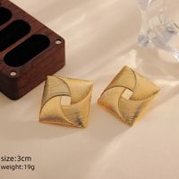 1 Pair Casual Elegant Tropical Solid Color Plating Copper 18K Gold Plated Ear Studs main image 4