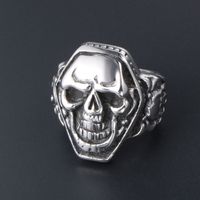 304 Stainless Steel Gothic Retro Punk Polishing Skull Rings main image 1