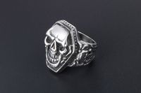 304 Stainless Steel Gothic Retro Punk Polishing Skull Rings main image 6