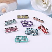 Cartoon Style Cowboy Style Letter Alloy Stamping Stoving Varnish Plating Unisex Brooches main image 4