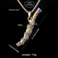 Gothic Cool Style Sword 201 Stainless Steel Zinc Alloy Plating Unisex Pendant Necklace main image 2