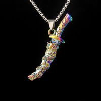 Gothic Cool Style Sword 201 Stainless Steel Zinc Alloy Plating Unisex Pendant Necklace main image 7