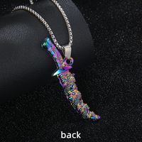 Gothic Cool Style Sword 201 Stainless Steel Zinc Alloy Plating Unisex Pendant Necklace main image 3