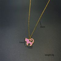 201 Stainless Steel Gold Plated Princess Cute Classic Style Cat Pendant Necklace main image 5