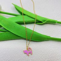 201 Stainless Steel Gold Plated Princess Cute Classic Style Cat Pendant Necklace main image 3