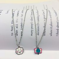 201 Stainless Steel Cute Printing Elephant Sheep Pendant Necklace main image 5