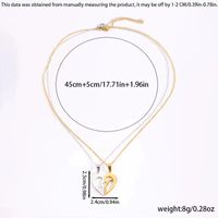 Edelstahl 304 18 Karat Vergoldet Romantisch Einfacher Stil Aushöhlen Herzform Halskette Mit Anhänger main image 2
