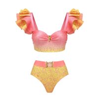 Women's Gradient Color 3 Pieces Set Bikinis Swimwear main image 4