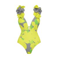 Femmes Sexy Petites Fleurs Ensemble 2 Pièces Une Seule Pièce Maillots De Bain main image 3