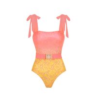 Women's Vacation Ditsy Floral Gradient Color 2 Pieces Set One Piece Swimwear main image 4
