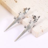 1 Pair IG Style Simple Style Animal Inlay Copper Zircon 18K Gold Plated Ear Studs main image 6