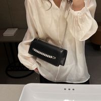 Women's Small Pu Leather Solid Color Streetwear Zipper Crossbody Bag main image 4