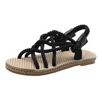 Women's Vacation Solid Color Open Toe Roman Sandals sku image 7